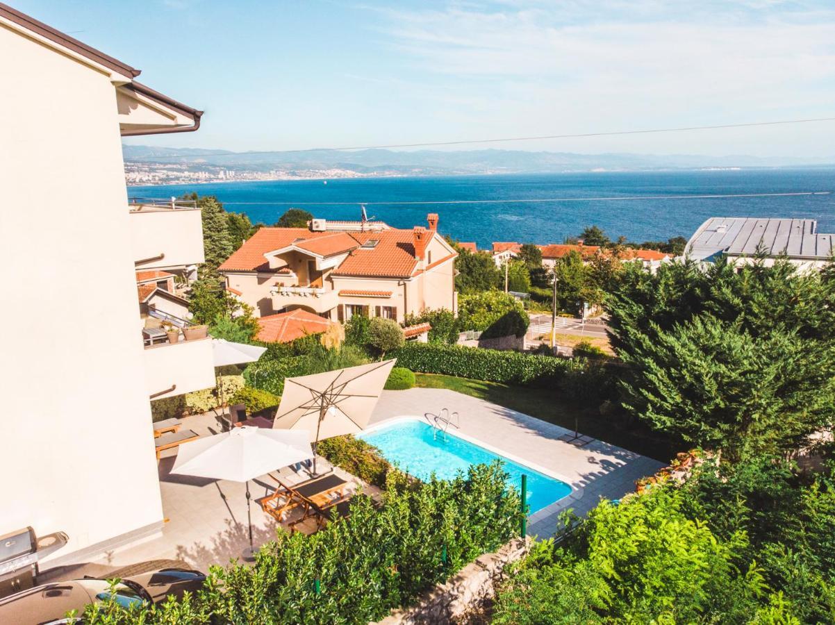 Panoramic Apartment Sea View And Pool Opatija Ičići المظهر الخارجي الصورة