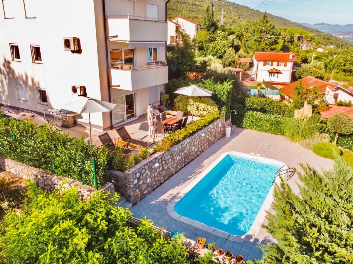 Panoramic Apartment Sea View And Pool Opatija Ičići المظهر الخارجي الصورة